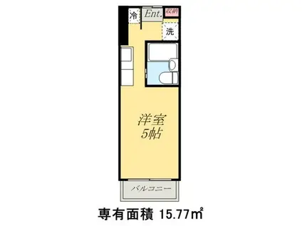 トップお花茶屋第3(ワンルーム/4階)の間取り写真