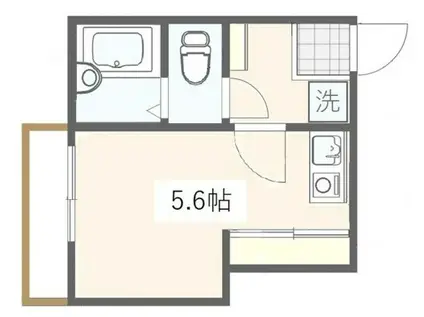 SAGITTAIRE・松(ワンルーム/2階)の間取り写真