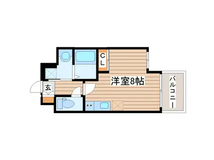 パークサイド仙台五橋(ワンルーム/11階)の間取り写真
