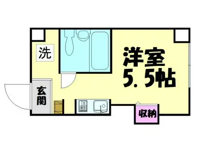 佐野マンション(ワンルーム/3階)の間取り写真