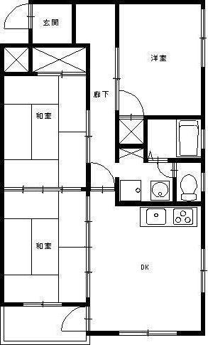坂上マンション(3DK/2階)の間取り写真