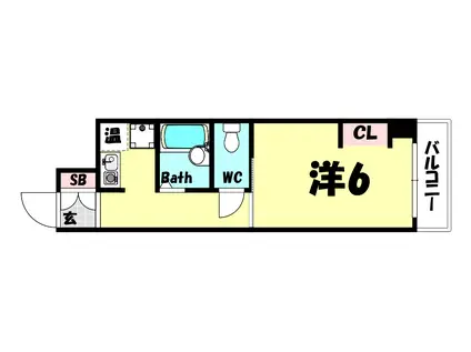 ラ・ルミエール山手(1K/7階)の間取り写真