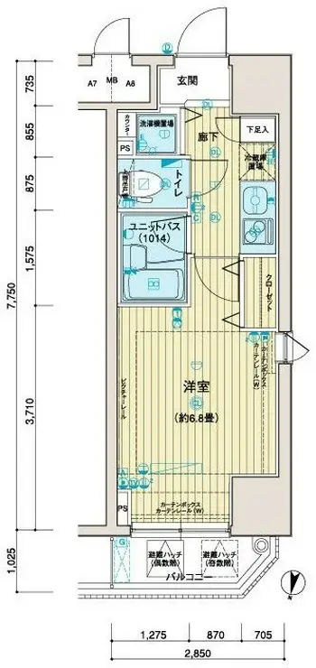 メインステージ中村橋 6階階 間取り