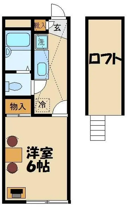 レオパレスわかたけ 2階階 間取り