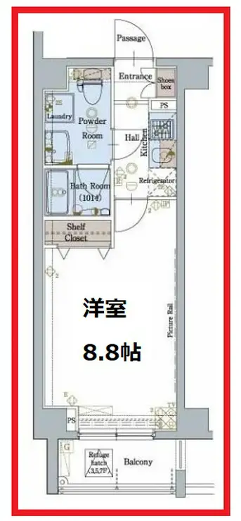 グラントゥルース押上 7階階 間取り