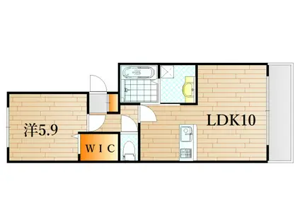 LSY 58(1LDK/1階)の間取り写真