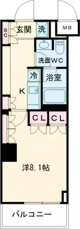 ザ・パークハビオ高円寺 5階階 間取り