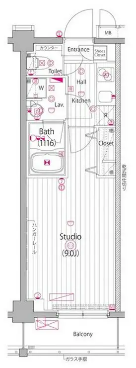 ガーラ・ヒルズ新宿 2階階 間取り