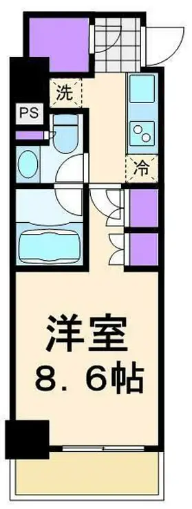 パークハビオ門前仲町 2階階 間取り