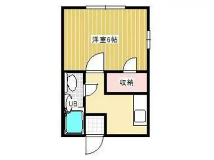 リビドー津島(1K/2階)の間取り写真