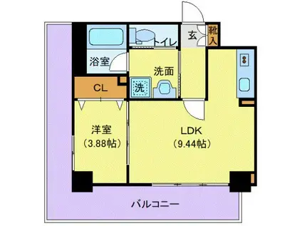 ルミエール日泉(1LDK/5階)の間取り写真
