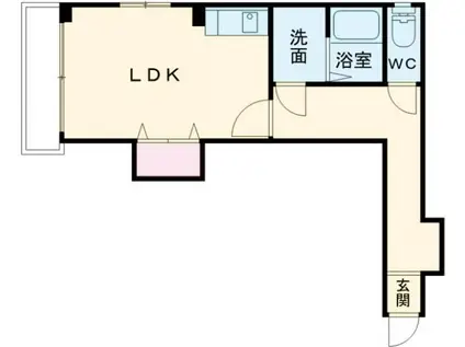 ヴィーナス英賀保(ワンルーム/1階)の間取り写真