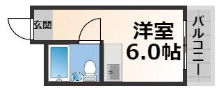 プレアール菱屋西(ワンルーム/3階)の間取り写真