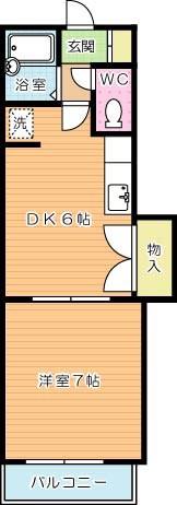 グランド アイ 小倉(1DK/4階)の間取り写真