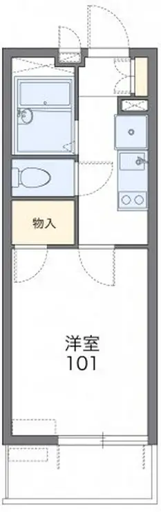 レオパレスケーファイブ 3階階 間取り