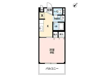 サニーコート天白(1K/2階)の間取り写真