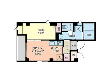 リオンセレーナ(1LDK/2階)の間取り写真