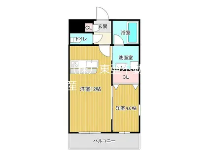 コンフォート出水(1LDK/2階)の間取り写真