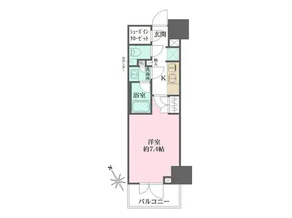 ルフォンプログレ四谷(1K/3階)の間取り写真