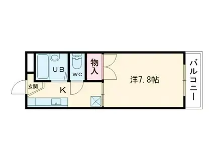 フォルテ今治(1K/3階)の間取り写真