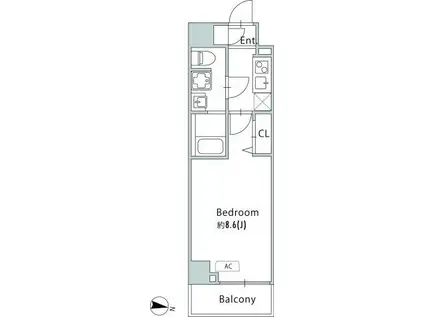 GRANPASEO青砥(1K/9階)の間取り写真