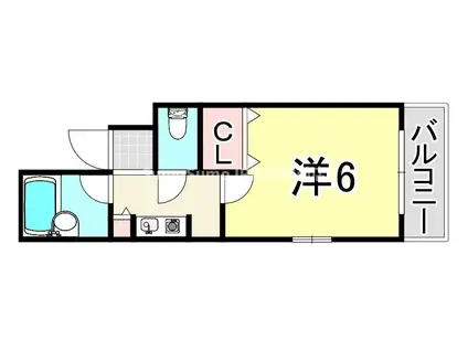 ステラハウス14(1K/2階)の間取り写真