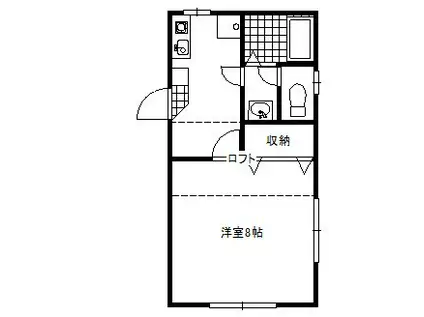 ハイムキコ(1K/1階)の間取り写真