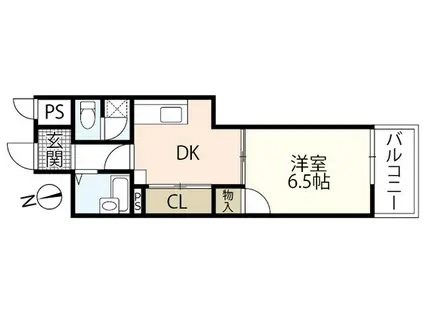 オルゴグラード広島(1DK/3階)の間取り写真