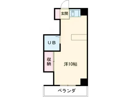 パティオ M(ワンルーム/1階)の間取り写真