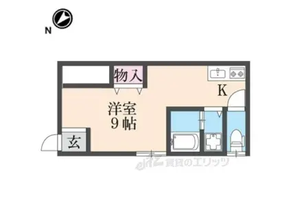 プレミアム寝屋川(ワンルーム/2階)の間取り写真