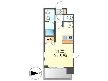 プレサンス久屋大通公園エアリー(ワンルーム/2階)の間取り写真