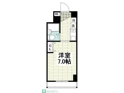 エストレージャ湘南(ワンルーム/6階)の間取り写真