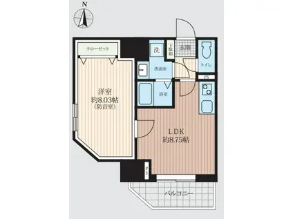 KONOMI MORISITA(1LDK/3階)の間取り写真