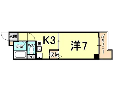 林ビル(1K/3階)の間取り写真