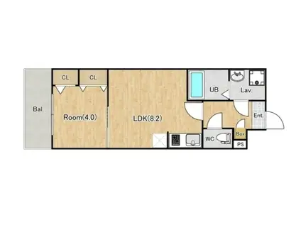 ジーメゾン上尾仲町(1LDK/1階)の間取り写真