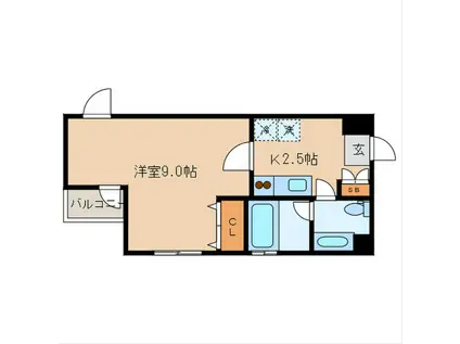 METRO S.J.K(1K/2階)の間取り写真