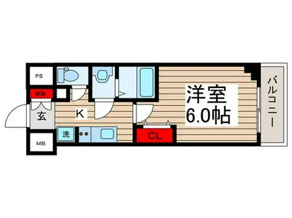アーバンパーク南行徳レジデンス(1K/1階)の間取り写真