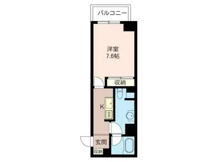 グラティチュード武蔵小杉(1K/1階)の間取り写真