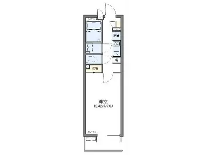 レオネクストハロー北浦和(1K/3階)の間取り写真