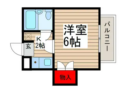 ドムス・ヴェルテックス(1K/2階)の間取り写真