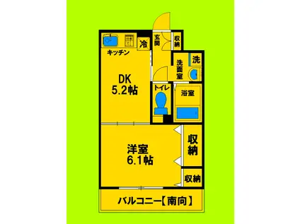 サンステージ エヌ(1DK/2階)の間取り写真