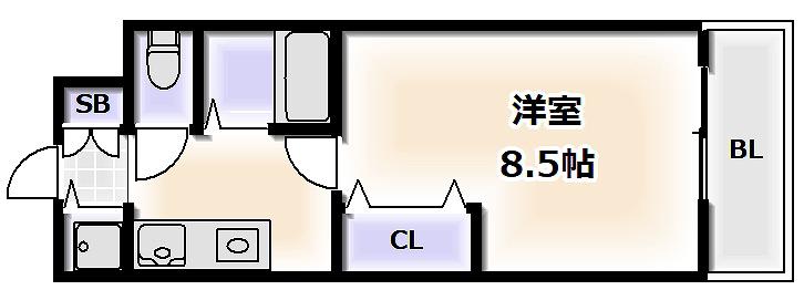アロース我孫子東(1K/2階)の間取り写真