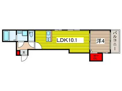 F-CUBE V(1LDK/3階)の間取り写真