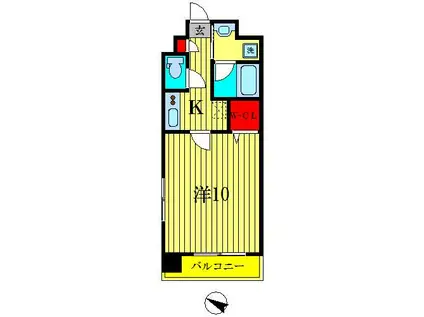 ウェルスコート錦糸町(1K/2階)の間取り写真