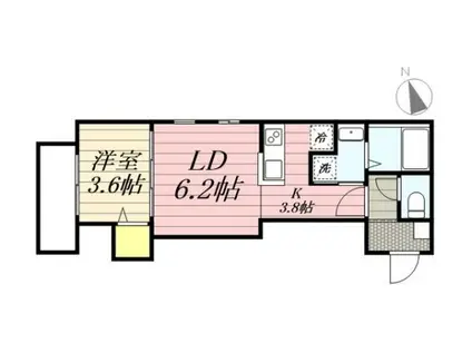 CHERIM西鉄久留米IV(1LDK/1階)の間取り写真