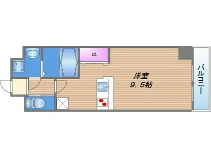 AMALFI森ノ宮(ワンルーム/4階)の間取り写真