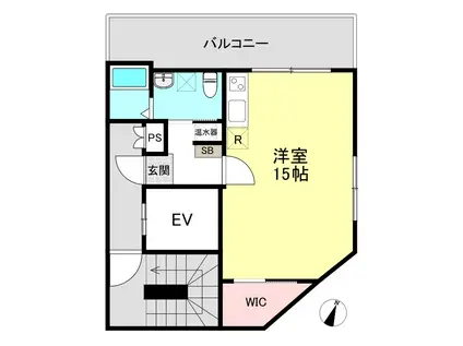 J上野毛(ワンルーム/5階)の間取り写真