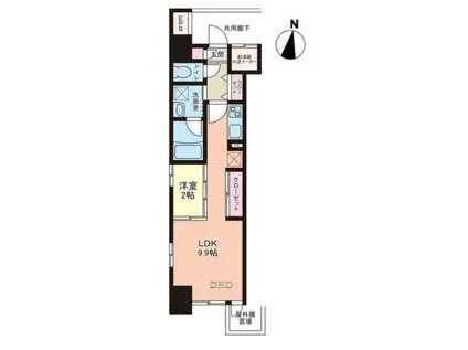 アーバンハイツ大町(1LDK/4階)の間取り写真