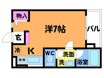 ファーストレジデンス(ワンルーム/1階)の間取り写真