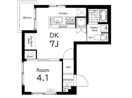 サンセイハイム代々木(1DK/3階)の間取り写真